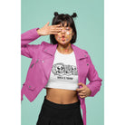 Women’s Three Wise Monkeys Crop Top - Death and Friends