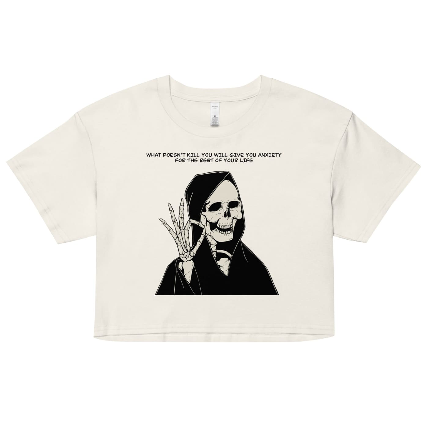 Women’s Anxiety Crop Top - Death and Friends