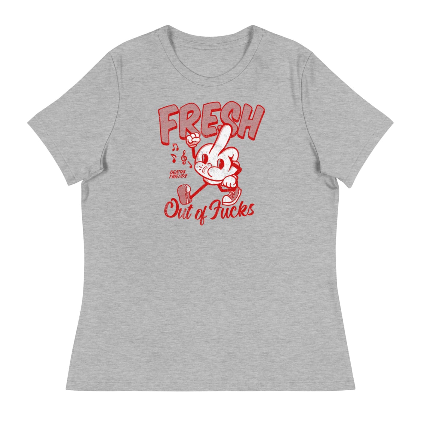 Women’s Fresh out of Fucks t-shirt - Death and Friends -