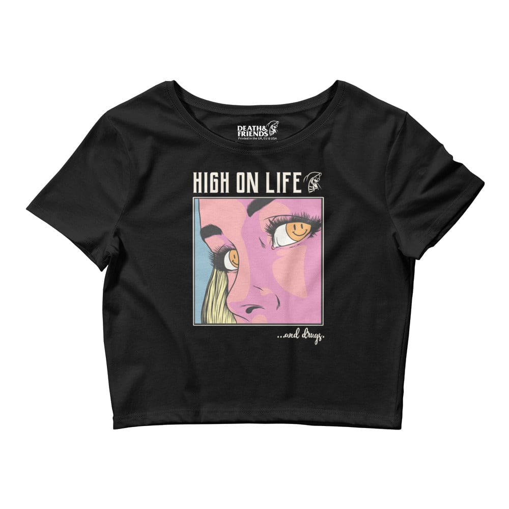 Women’s High on Life Crop Top - Death and Friends - Acid