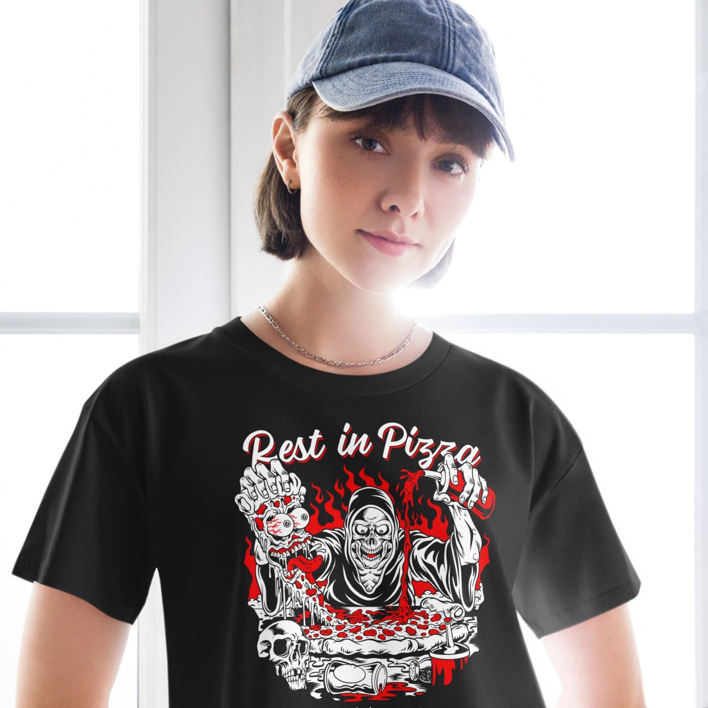 Women’s Rest in Pizza crop top - Death and Friends