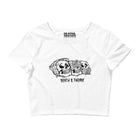 Women’s Three Wise Monkeys Crop Top - Death and Friends -