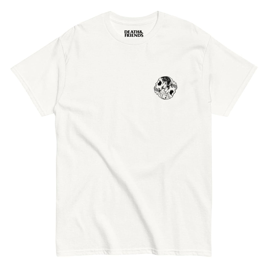 Work Hard Play Hard T-shirt - Death and Friends - White Low