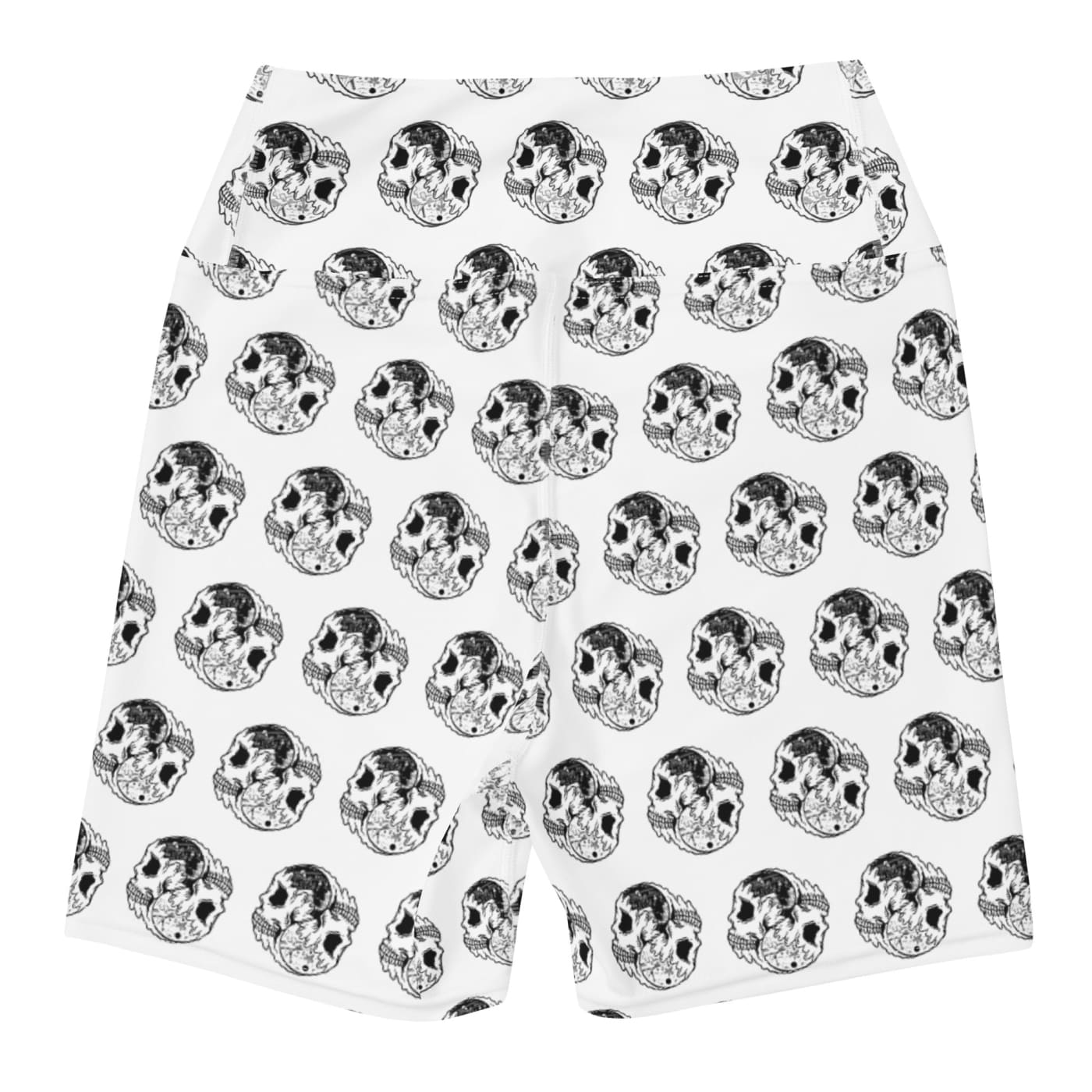 Work Hard Play Hard Ying-Yang Yoga Shorts - Goth Workout