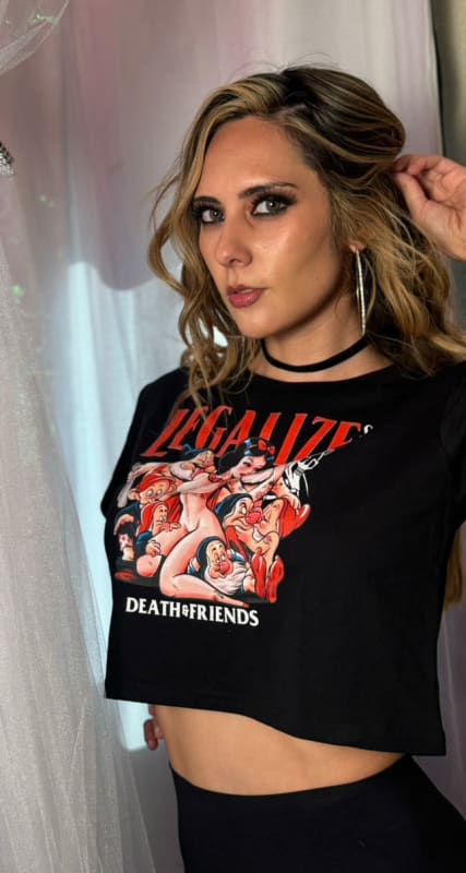 Women’s ’Legalize Sin’ Crop Top - Death and Friends