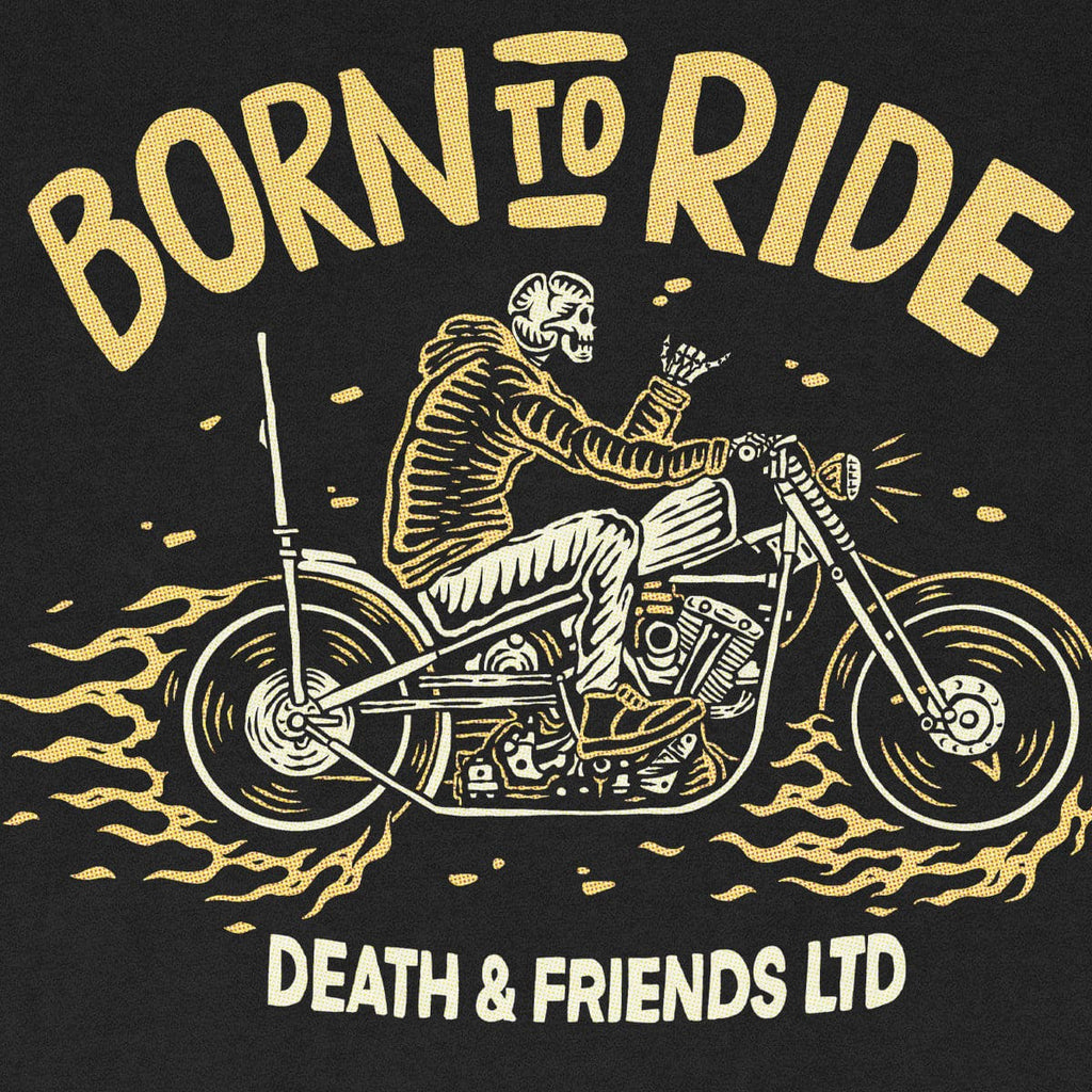 Born to Ride shirt - Skull Biker T-shirt - Death and Friends