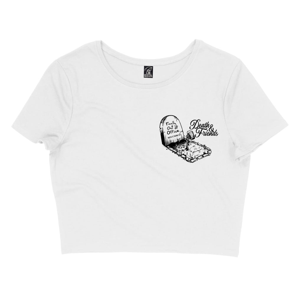 Women’s Finally Out of Office Crop Top - Death and Friends -